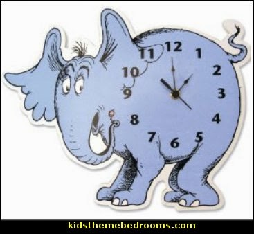 Dr. Seuss Horton Elephant Shaped Wall Clock