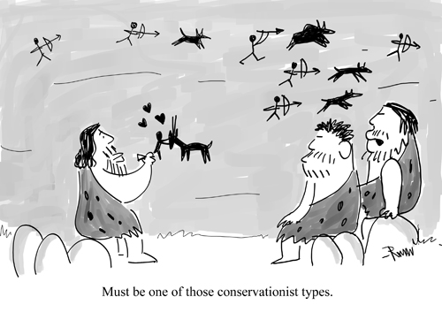 Green Humour Conservationist Caveman