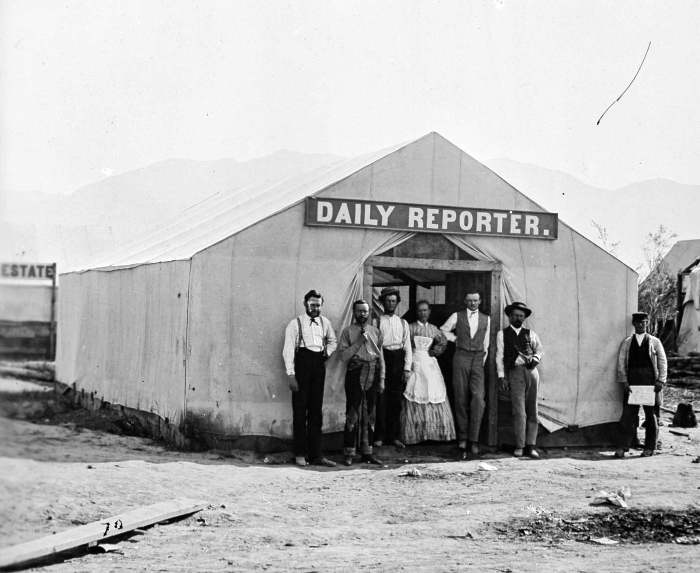 The Chubachus Library of Photographic History Portrait of the Staff of the Daily Reporter