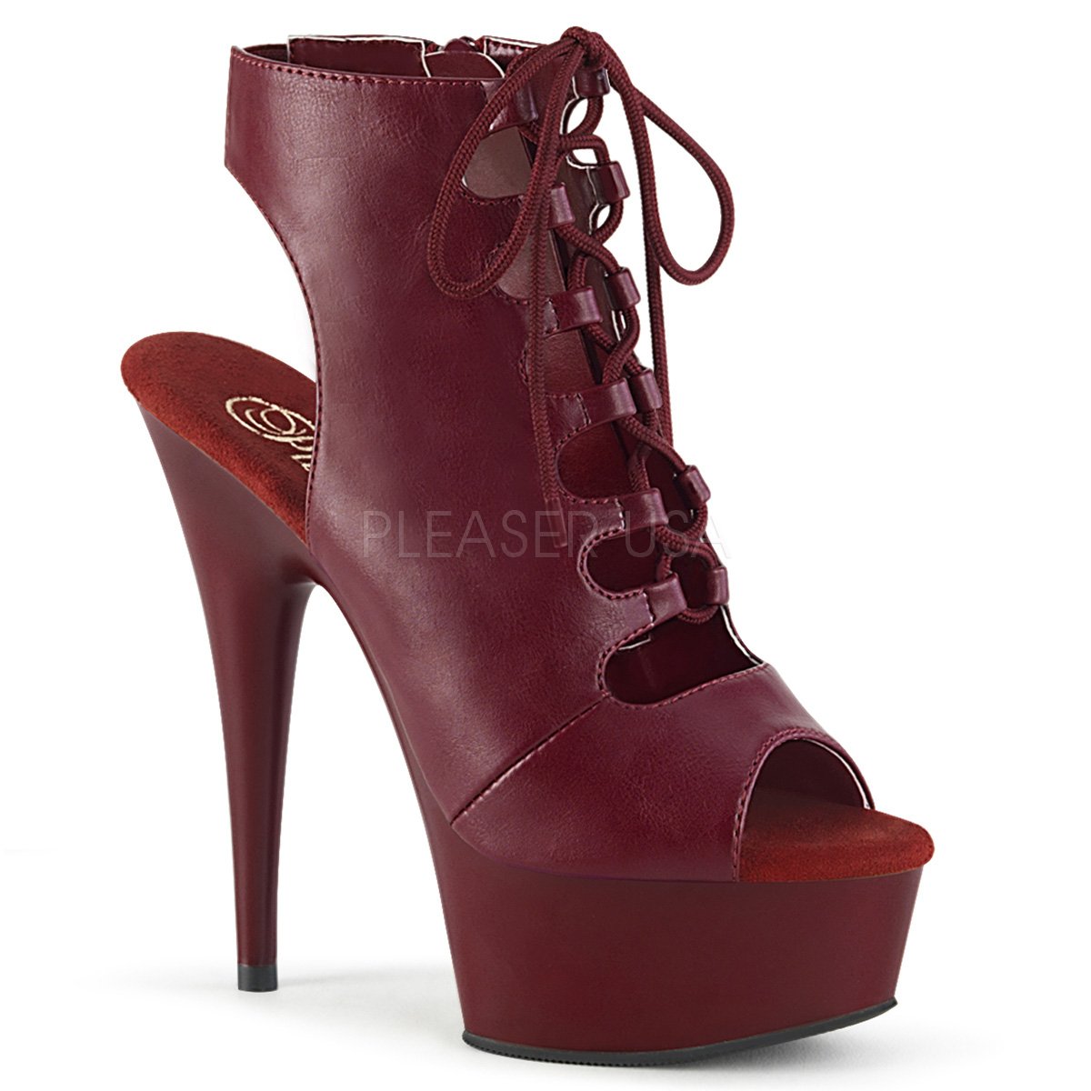 burgundy 2 inch heels