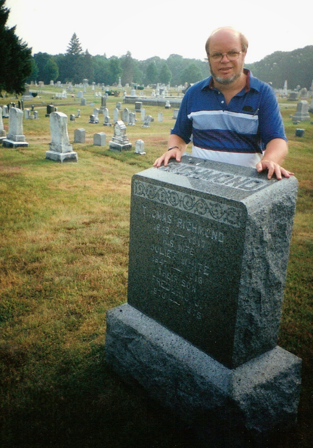 GeneaMusings Tombstone Tuesday James and Hannah (Rich) Richmond in