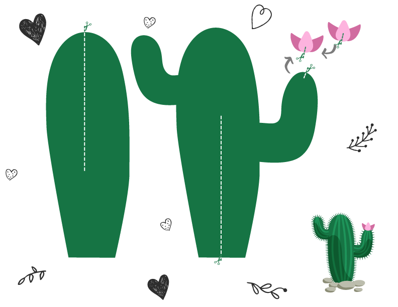 Parte Do Meu Ar Diy Customiza 231 227 O Viagens Id 233 Ias E Muito Mais Diy Cactos De Papel Paper Cactus Template