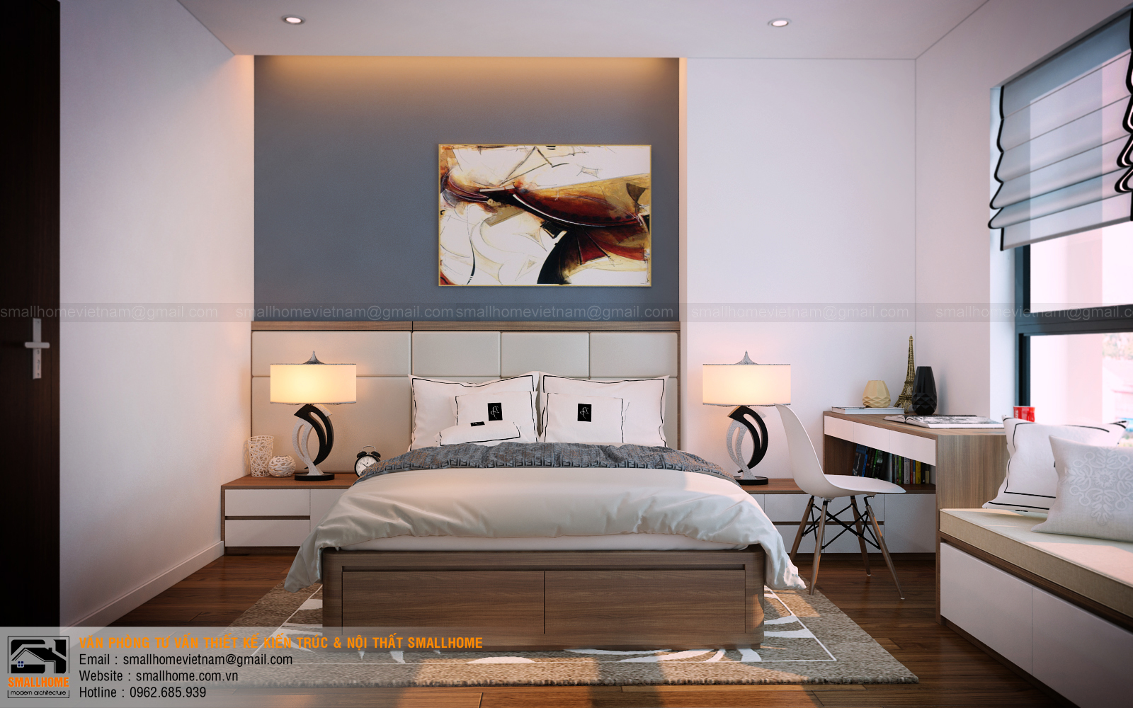 Thiết kế nội thất chung cư cao cấp 3 phòng ngủ 140m2 | Dự án nội thất