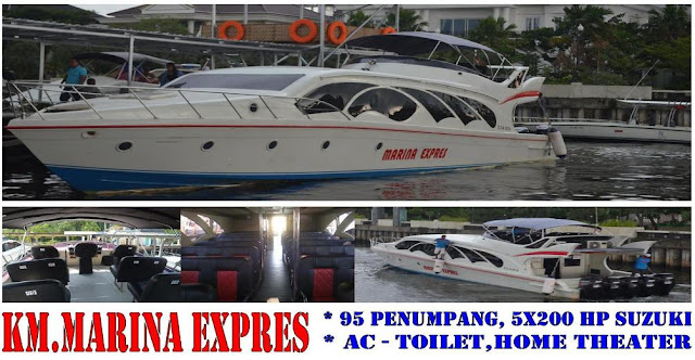 harga sewa kapal speedboat marina express