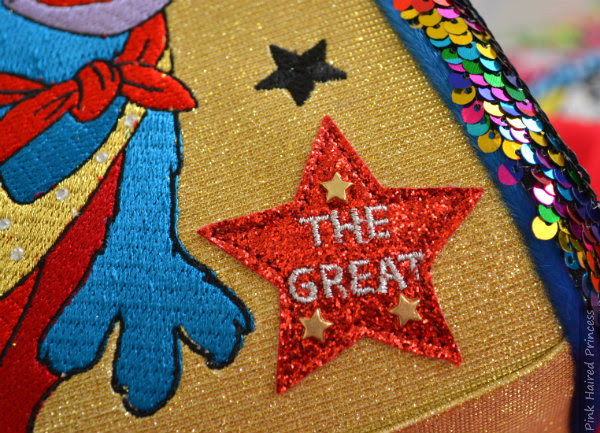 Irregular Choice Muppets Daredevil bag red glitter star red glitter embroidered applique star on handbag