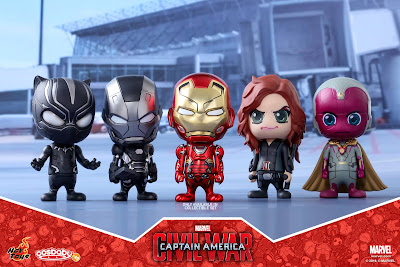 Captain America: Civil War Cosbaby Vinyl Figure Series by Hot Toys – Team Iron Man Set
