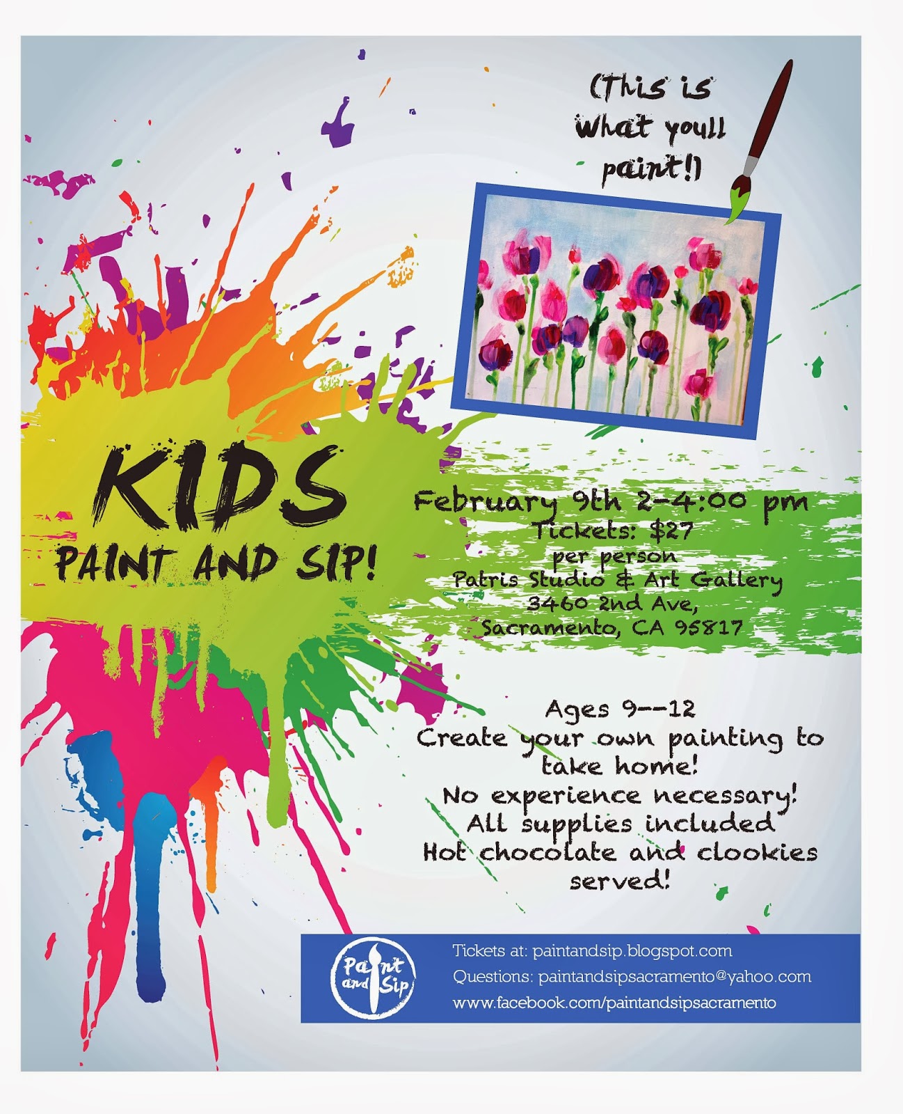 Paint and Sip Let the kid's EXPRESS themselves