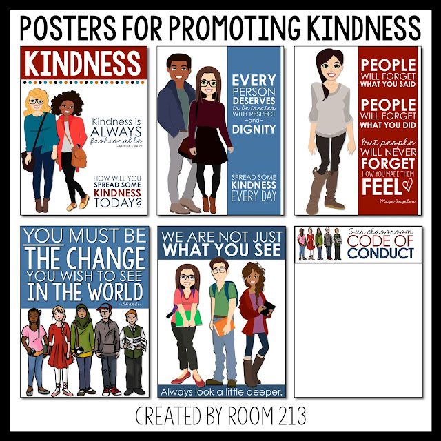 Activities for teaching kindness and acceptance in the secondary classroom.
