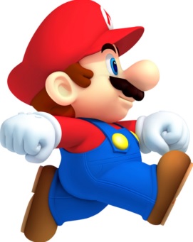 Mario Bros Dibujo de Mario Bros corriendo a colores