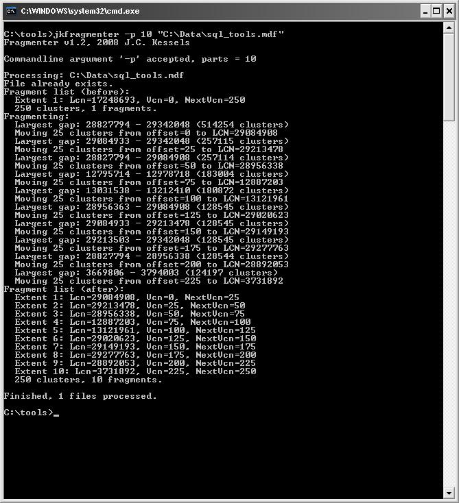 sql solace: Free Tool : JKFragmenter