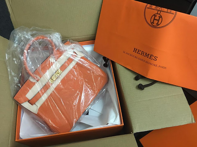 Túi Hermes Birkin 30 màu cam da Togo