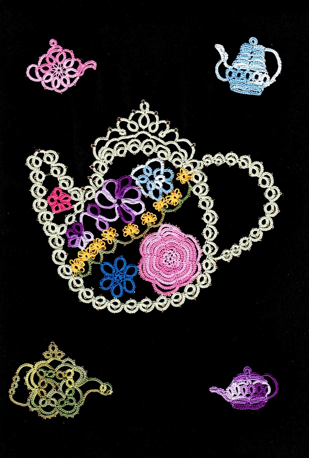 Tatting and not a lot else! Teapots finished