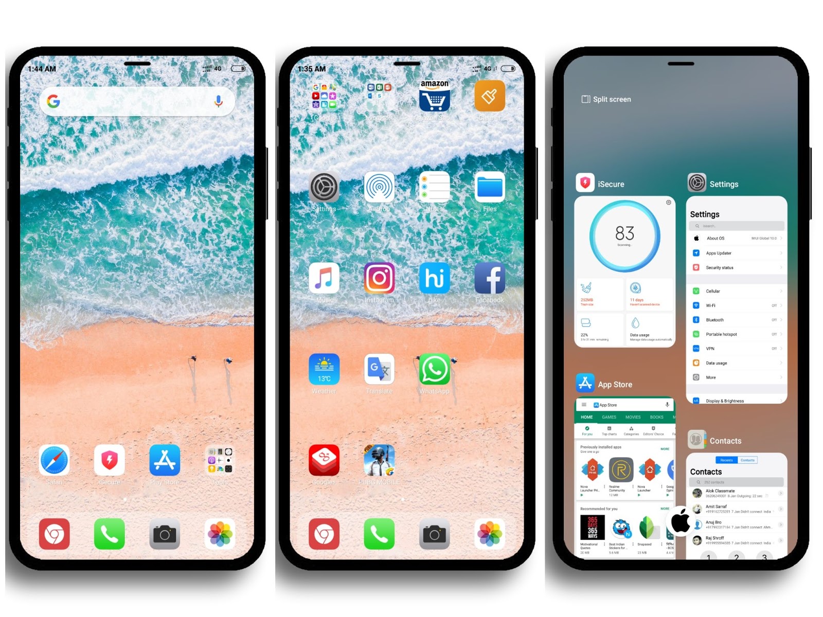 Tema iPhone iOS 12 Hitesh MTZ MIUI 10 Terbaru