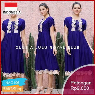 NAG106 Daster Renda Tunik Lulu Renda Muter Murah Bmgshop
