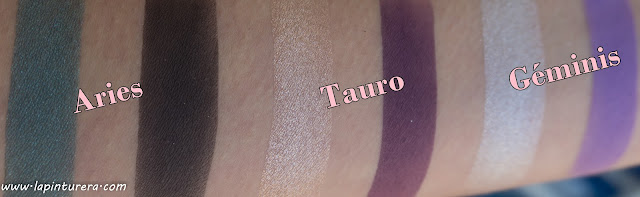 Paleta ZODIAC de BH Cosmetics 05 swatches
