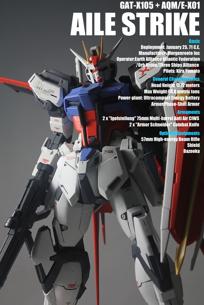 Bandai MG 1/100 Aile Strike Gundam - Fini, Construit Et Peint Au Japon - Gundam SEED
