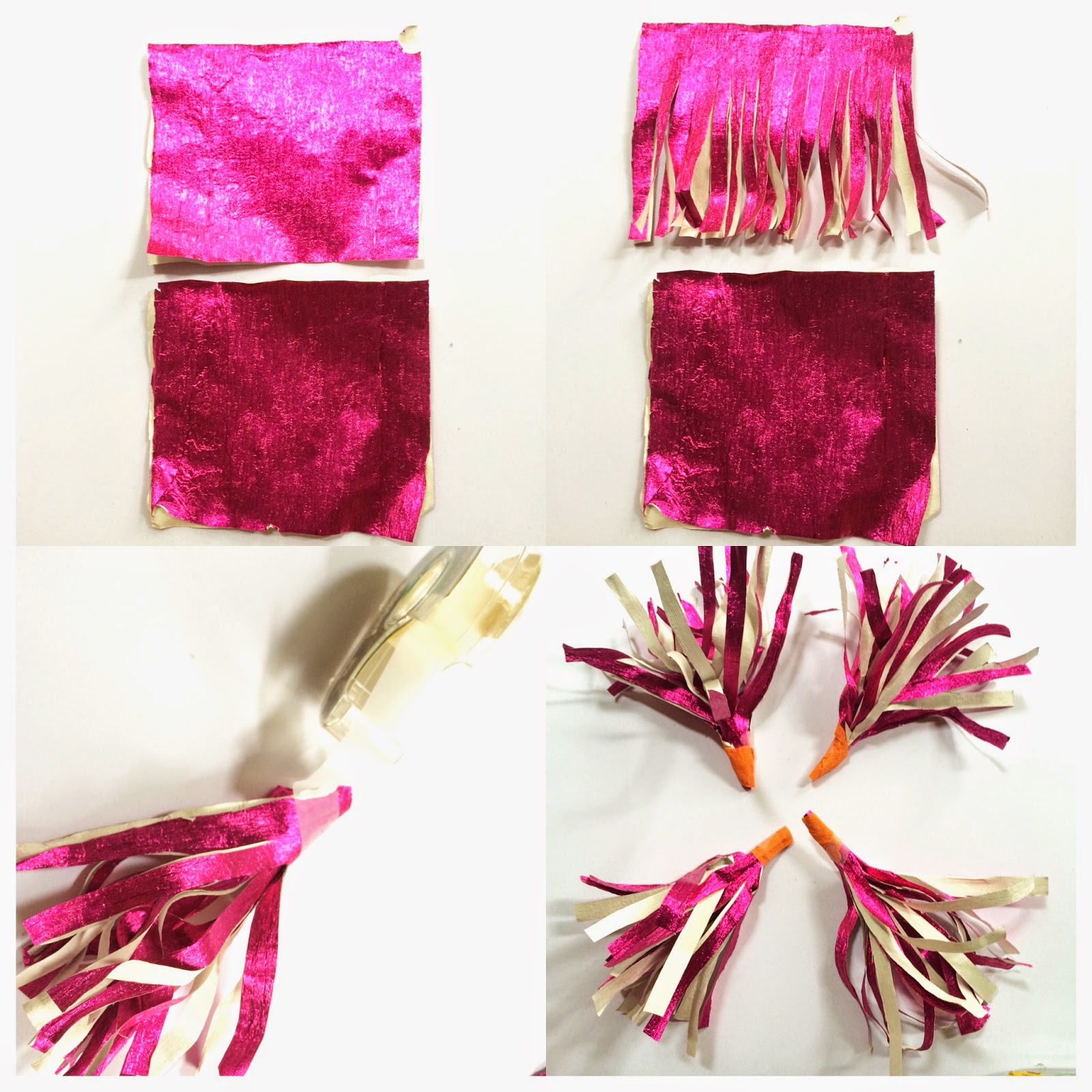 Tinted Sweets DIY Mini Metallic Crepe Paper Tassel Garland