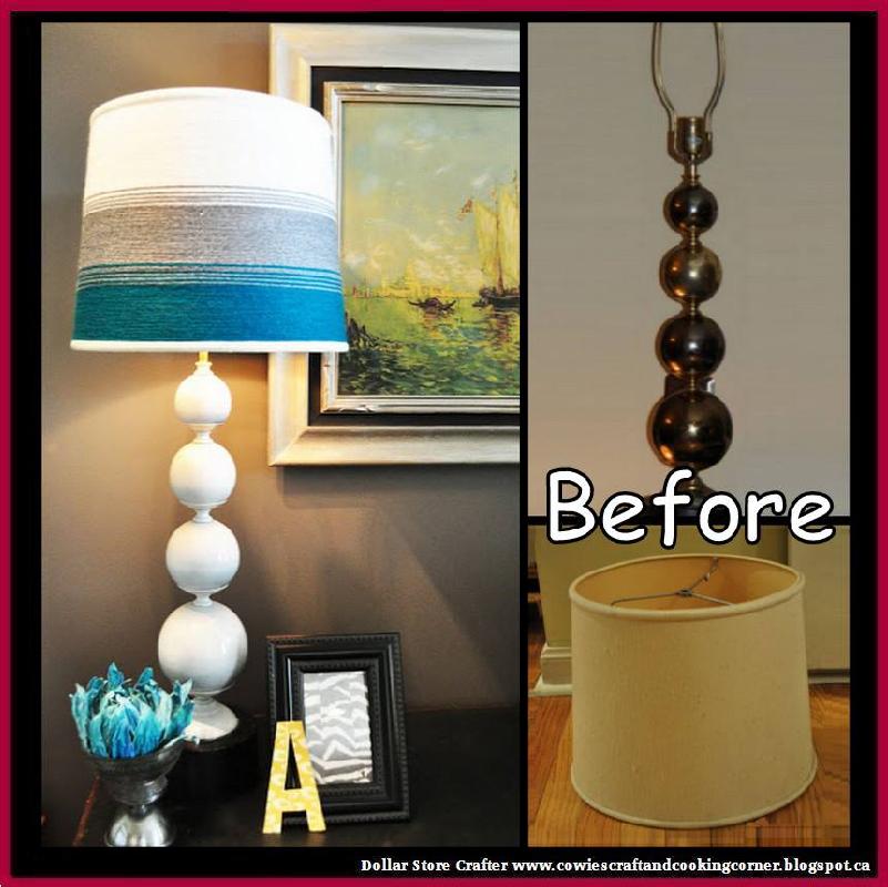 Dollar Store Crafter Lamp And Shade Makeover