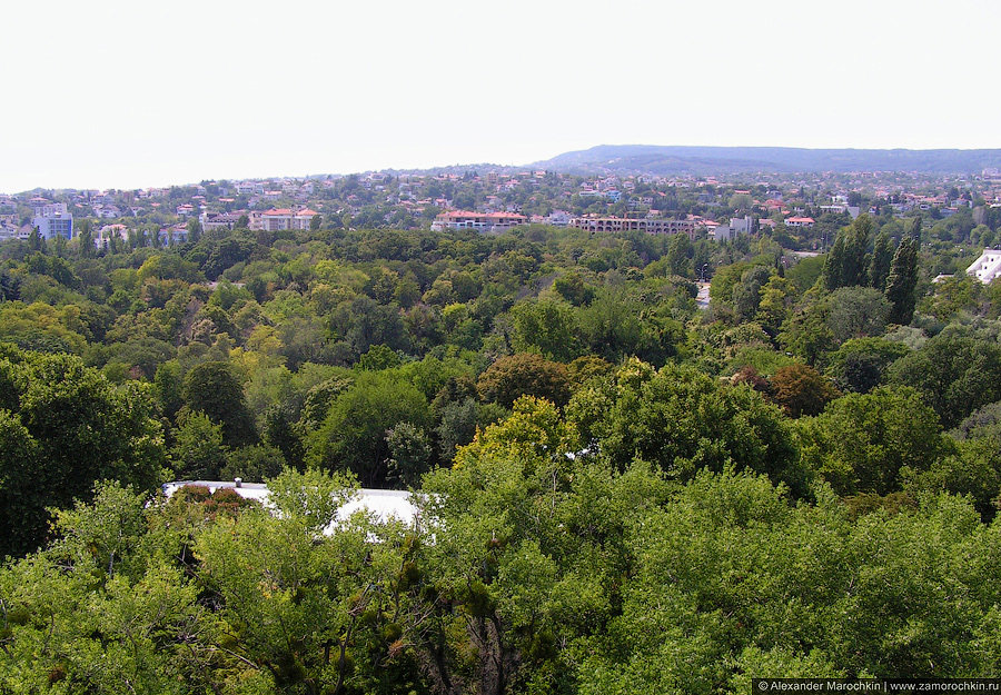 Курорт Святые Константин и Елена, Болгария. Вид на юго-запад сверху.