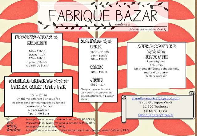cours de couture toulouse blog créatif fabrique bazar