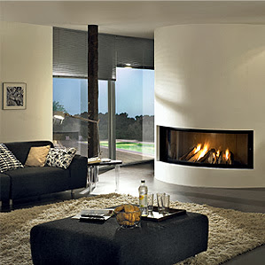 Sala moderna con chimenea sala con chimenea