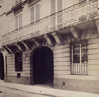 Balcon du 18-20 quai d'Orléans à Paris, photo de Atget en 1906