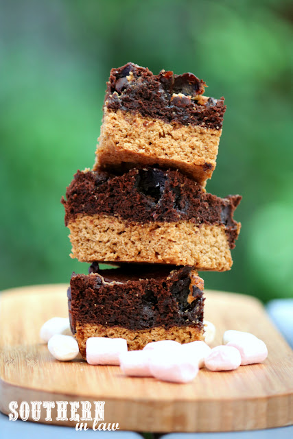 Easy Smores Brownie Bars - gluten free, low fat, low sugar, healthy dessert recipes, snacks, lightened up, skinny recipes
