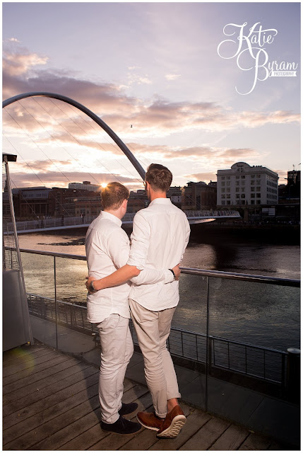 sunset, golden hour,baltic centre for contemporary art, newcastle baltic, art gallery wedding, katie byram photography, gay wedding, same sex wedding, same sex couples, gay wedding photographer,