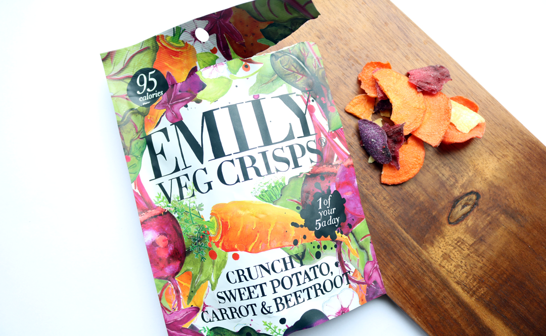 Emily Crisps Crunchy Sweet Potato, Beetroot & Carrot Crisps