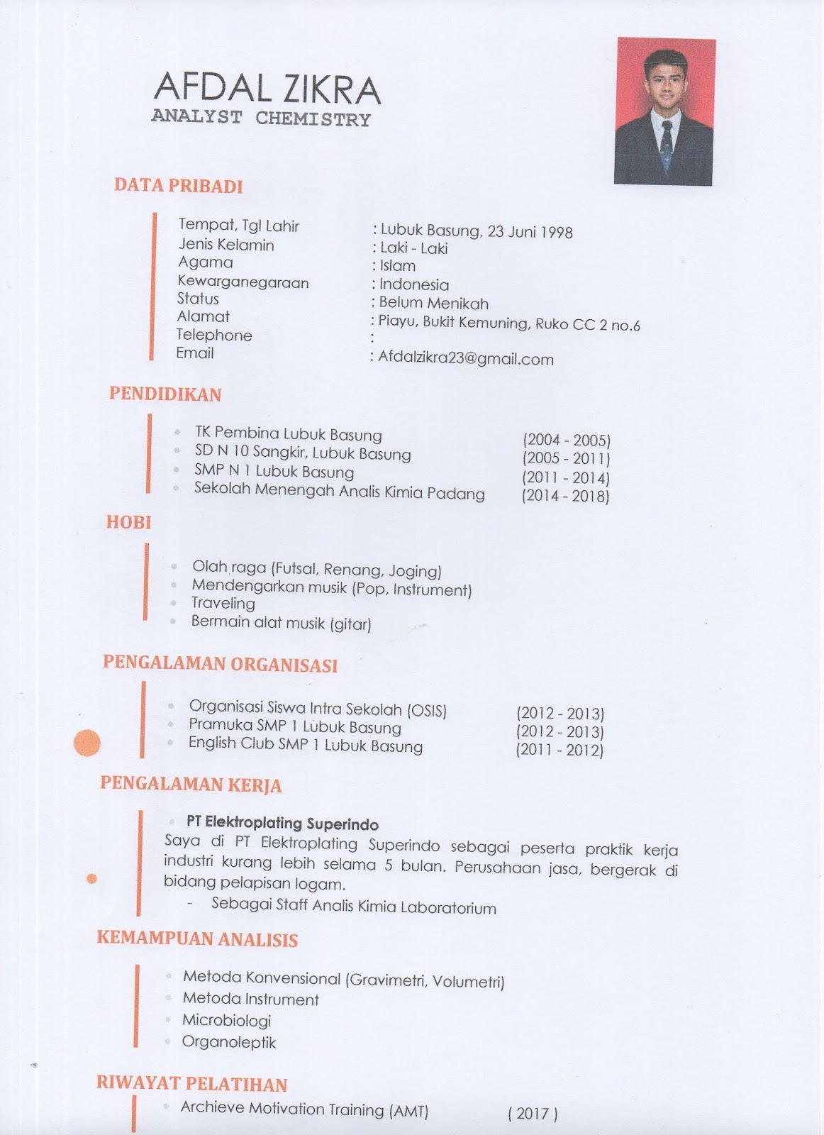 Biasanya Daftar Riwayat Hidup Digunakan Untuk Menyertai