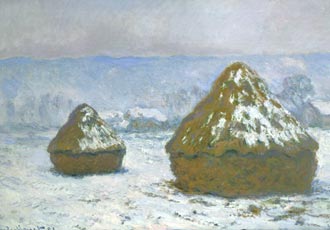 Monet, meules effet de neige