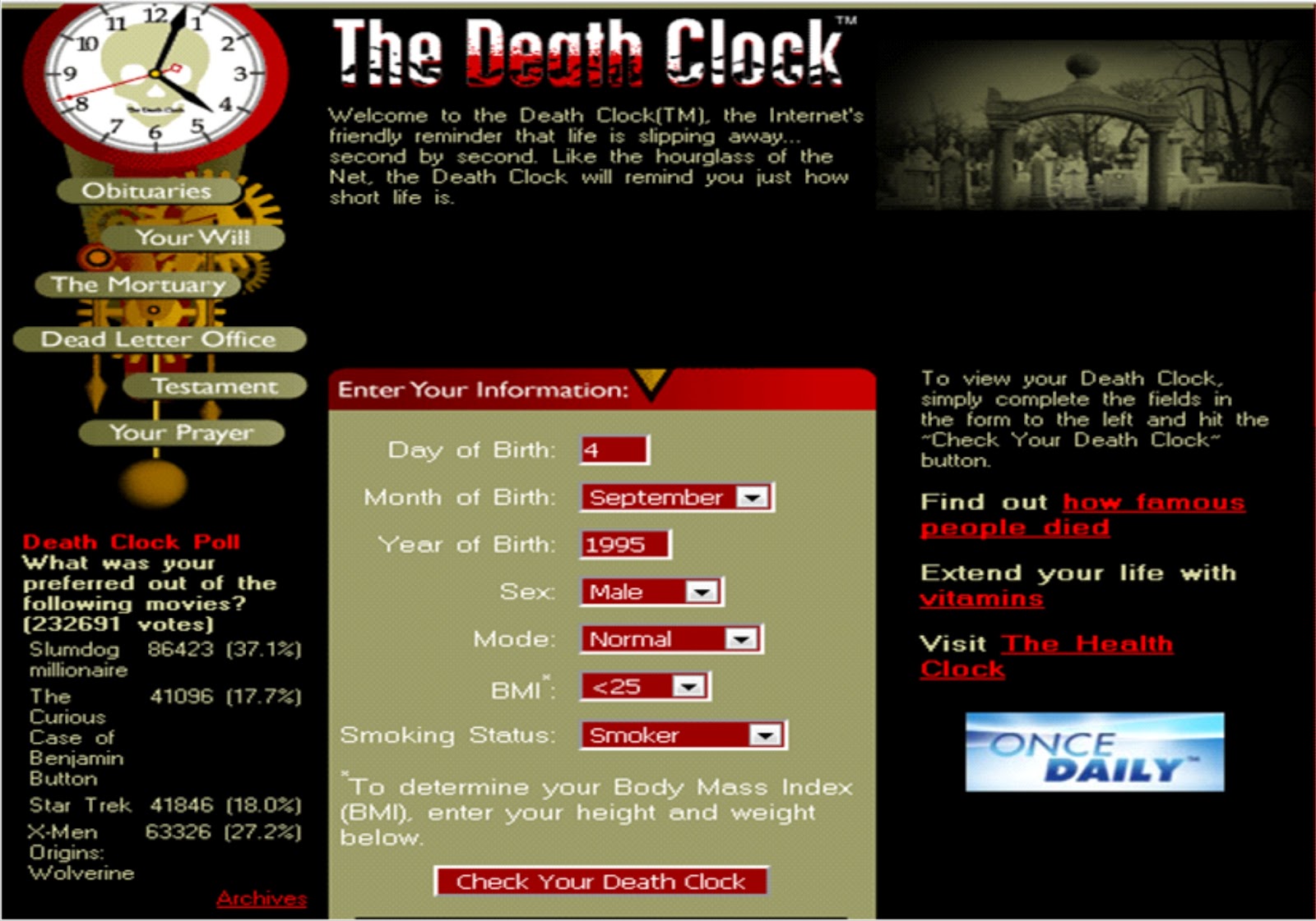 Death clock org. Desk clock дата смерти. Dead clock. Death clock. Death clock.