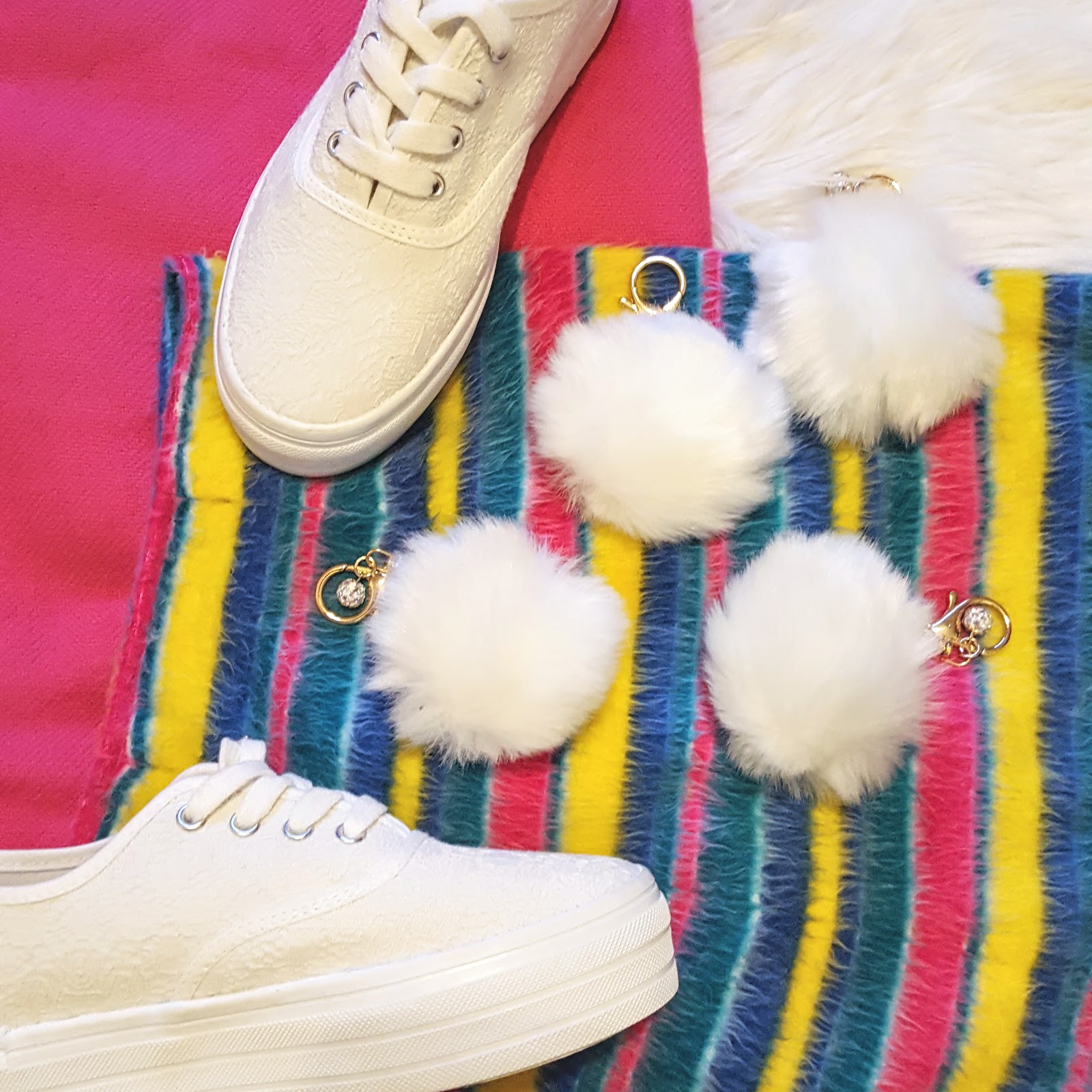 Make Your Own Pom Pom Sneakers in 5 Minutes Compass Lane Chic