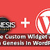 How To Create Custom Widget Areas With Genesis In WordPress?