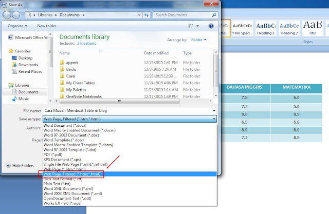 Cara save .html Cara save .html