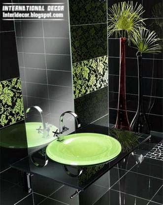 black bathroom tile patterns, black green tiles, black tiles