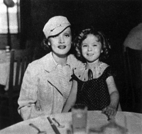 Shirley Temple with Marlene Dietrich