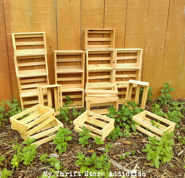 15 minute repurposed mini crate planters