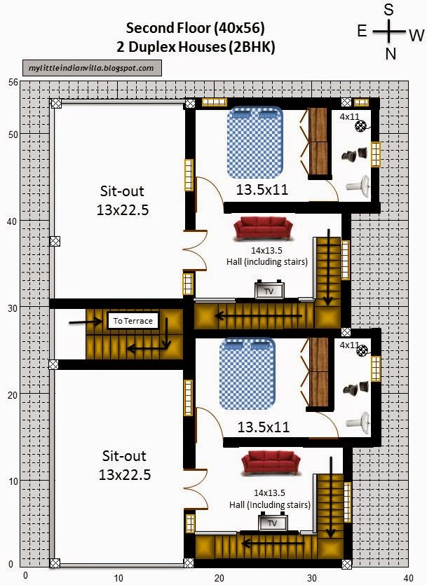 My Little Indian Villa 24R17 2 Duplex 2BHK in 40x56