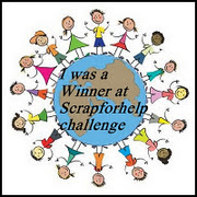 I was a Winner at Scraforhelp challenge