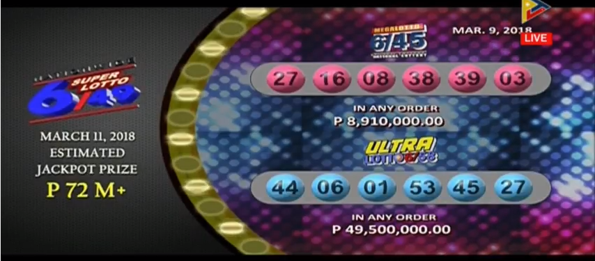 lotto result february 23 2018