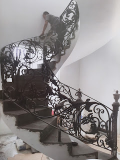 Railing Tangga Layang Tangga Klasik, Tangga Antik, Tangga Besi Tempa