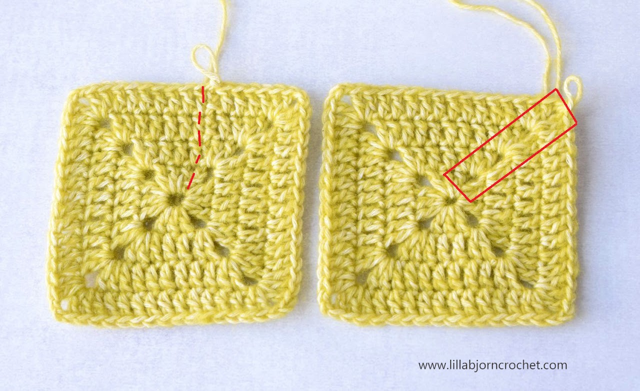 How to Join Crochet Squares in the Corners LillaBjörn's Crochet World