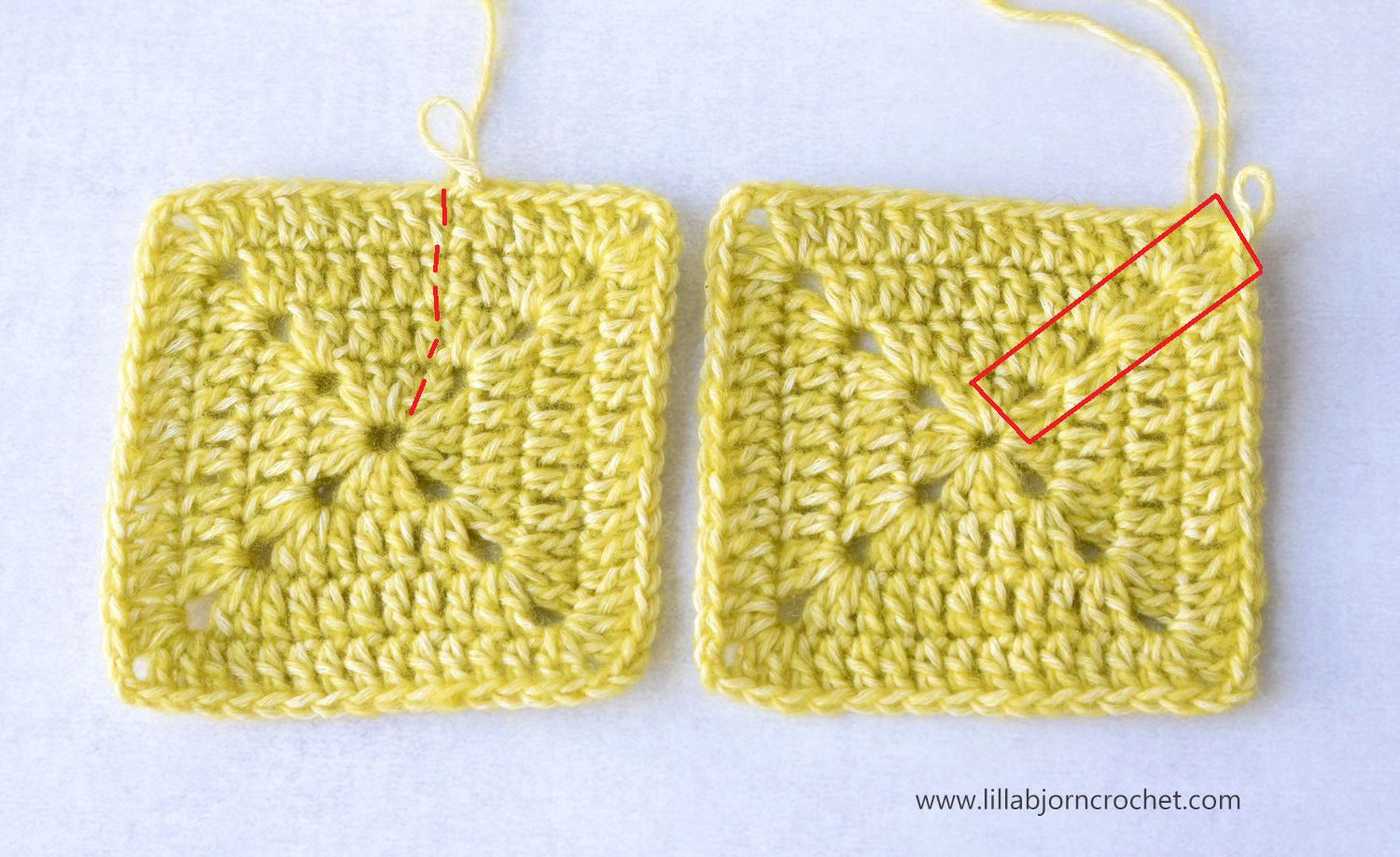 How to Join Crochet Squares in the Corners LillaBjörn's Crochet World