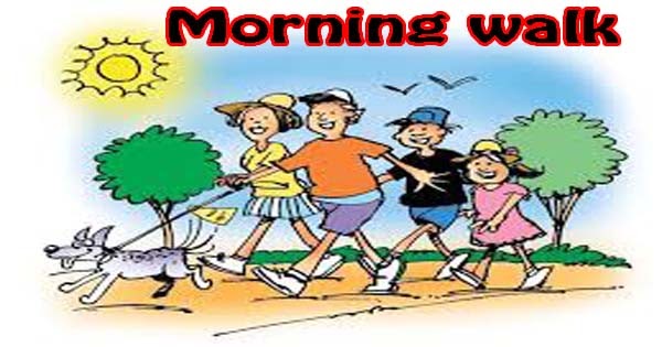 Describe morning scene in village picture