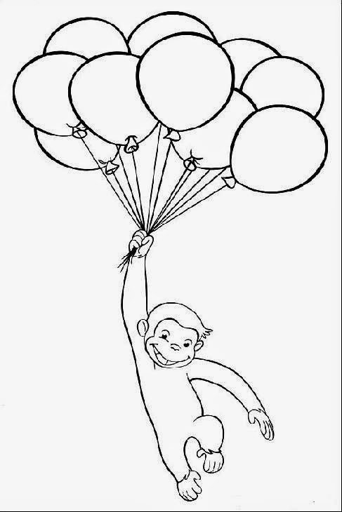 face of curious george coloring pages - photo #15