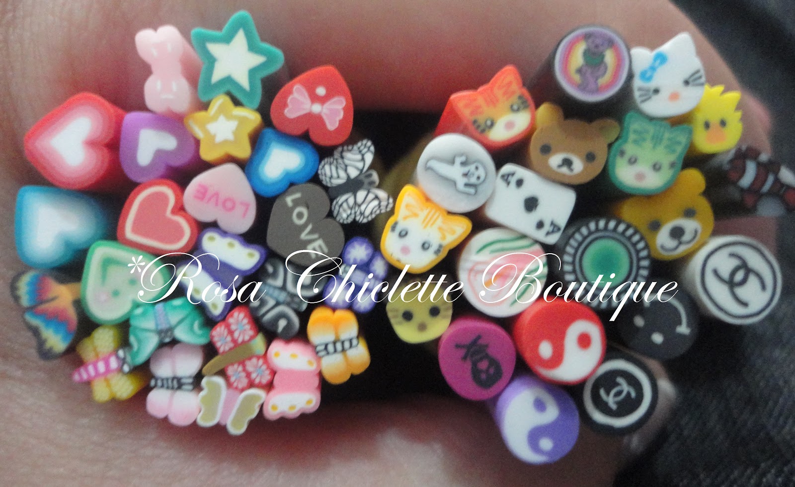 ROSA CHICLETTE BOUTIQUE FIMOS COLORIDOS PARA UNHAS!