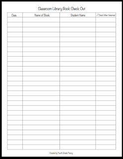 sign out sheet for classroom