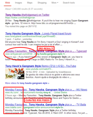 Tony Hawks Gangnam style google search results