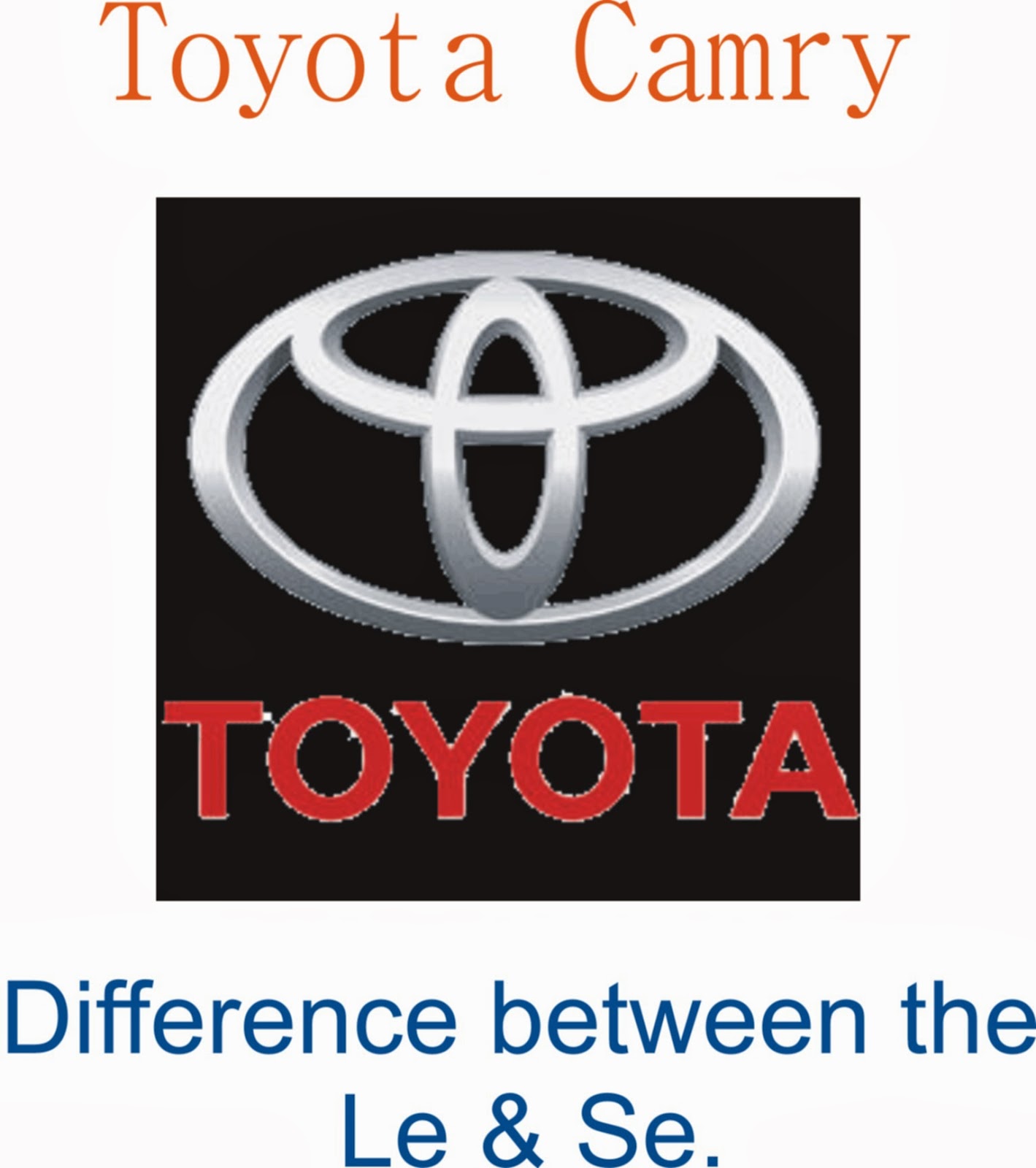 Toyota Camry Difference Between Se And Le